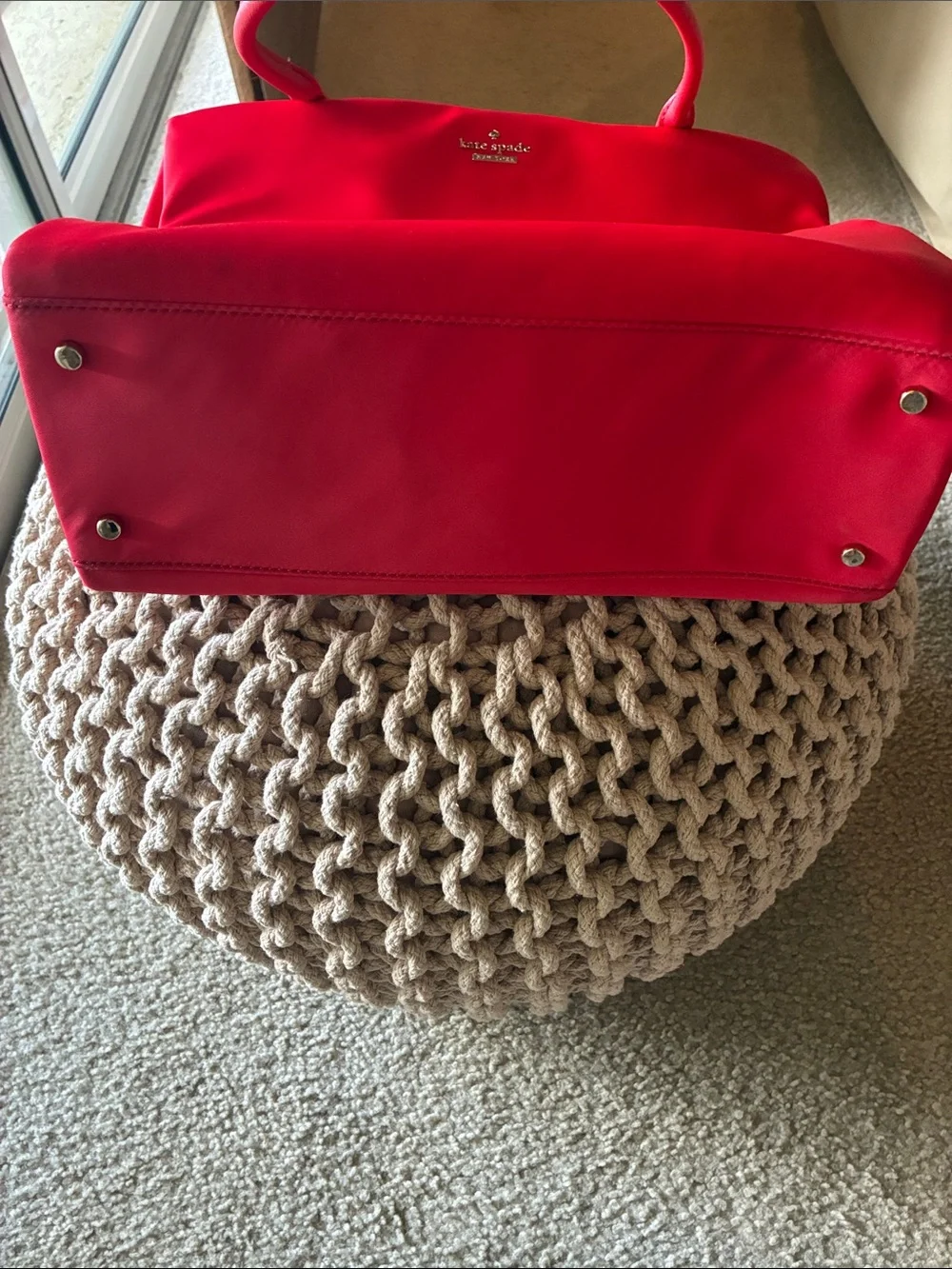 Kate Spade Garnet Red Phoebe Double-Handle Tote